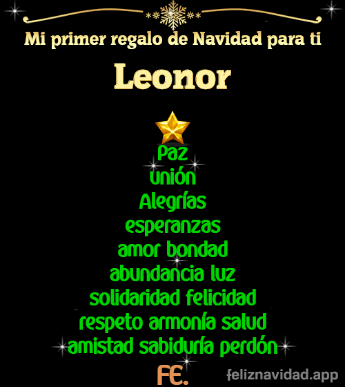 GIF Mi primer regalo de navidad para ti Leonor