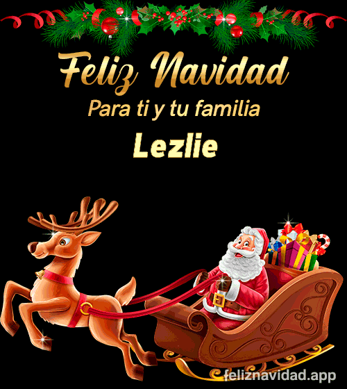 GIF Feliz Navidad para ti y tu familia Lezlie