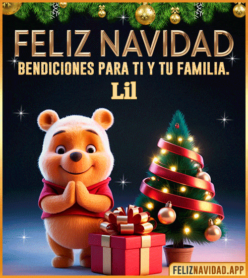 GIF Feliz Navidad, bendiciones para ti y tu familia Lil