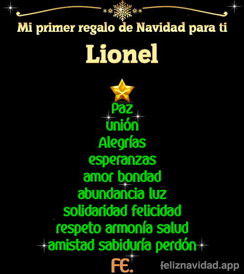 GIF Mi primer regalo de navidad para ti Lionel