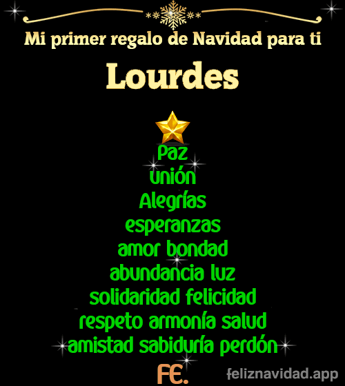 GIF Mi primer regalo de navidad para ti Lourdes