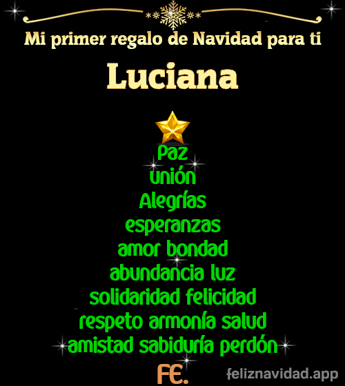 GIF Mi primer regalo de navidad para ti Luciana
