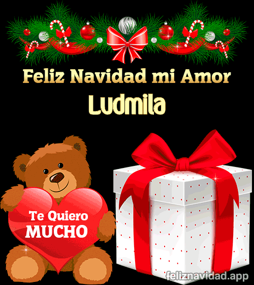 GIF Feliz Navidad mi Amor Ludmila