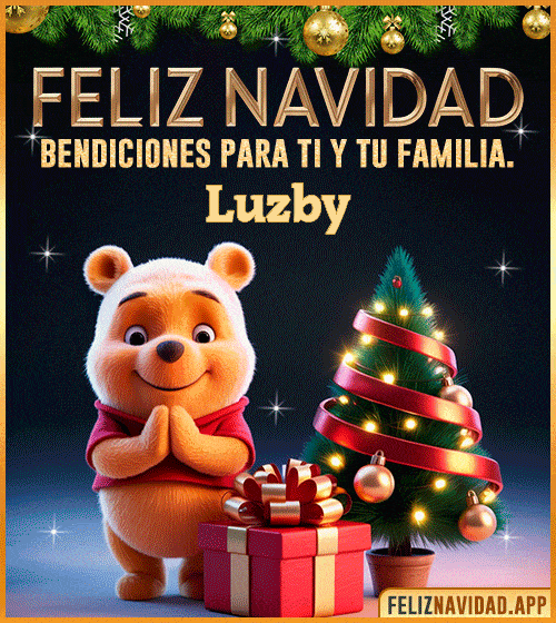 GIF Feliz Navidad, bendiciones para ti y tu familia Luzby