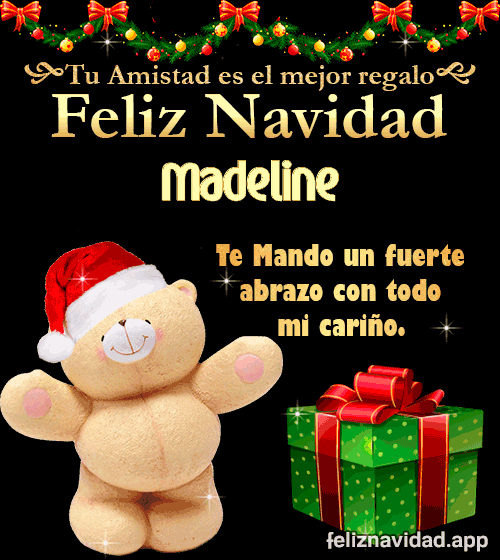 GIF Tu amistad es el mejor regalo Feliz Navidad Madeline