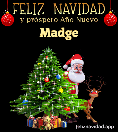 GIF Feliz Navidad y Próspero Año Nuevo 2024 Madge