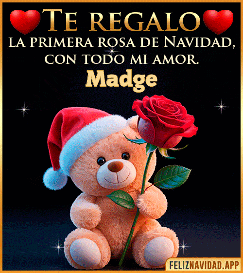 GIF Te regalo la primera rosa de Navidad Madge