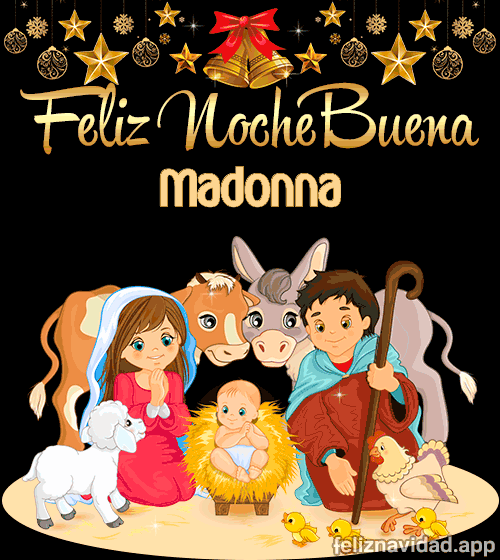 GIF Feliz Nochebuena Madonna