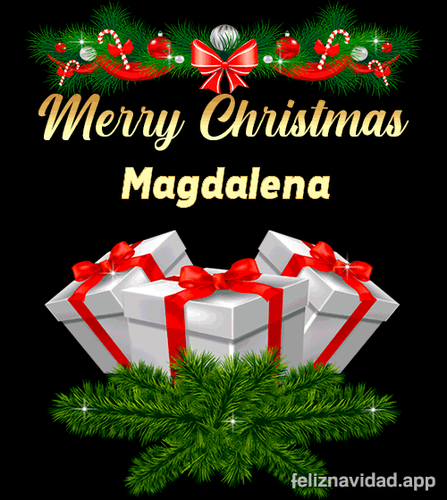 GIF Merry Christmas Magdalena