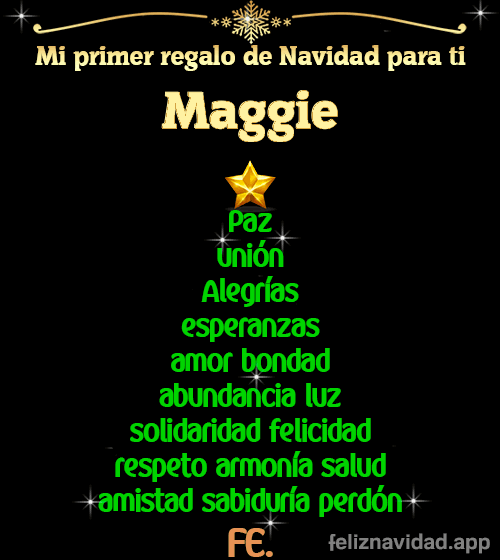 GIF Mi primer regalo de navidad para ti Maggie