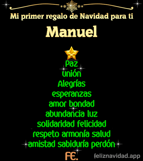 GIF Mi primer regalo de navidad para ti Manuel