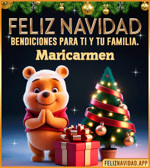 GIF Feliz Navidad, bendiciones para ti y tu familia Maricarmen