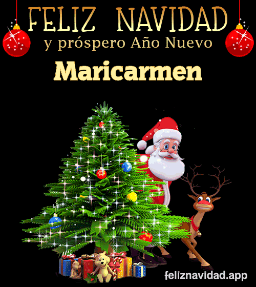 GIF Feliz Navidad y Próspero Año Nuevo 2023 Maricarmen
