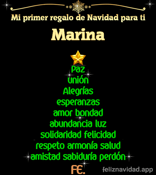 GIF Mi primer regalo de navidad para ti Marina