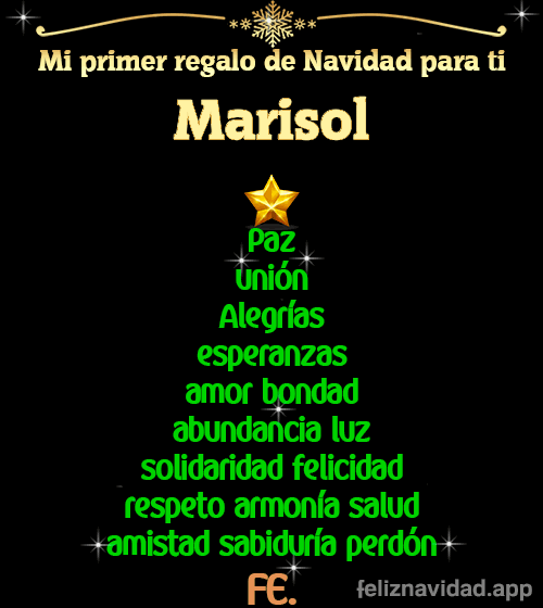 GIF Mi primer regalo de navidad para ti Marisol