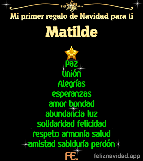 GIF Mi primer regalo de navidad para ti Matilde