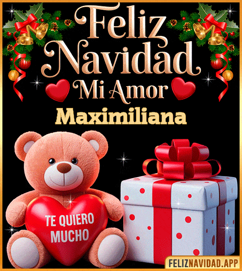 GIF Feliz Navidad mi Amor Maximiliana