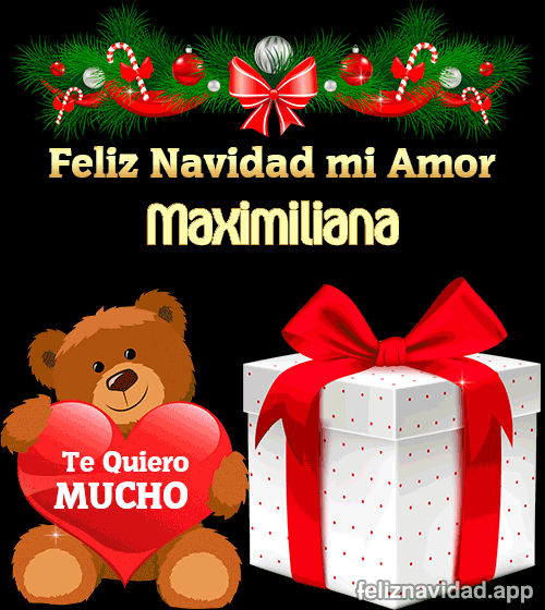 GIF Feliz Navidad mi Amor Maximiliana