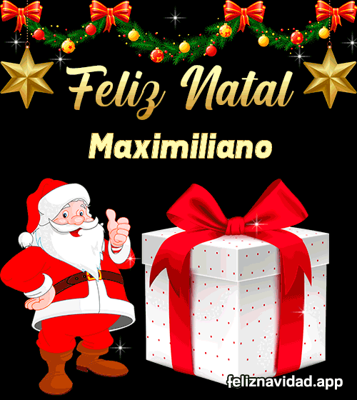 GIF Feliz Natal Maximiliano