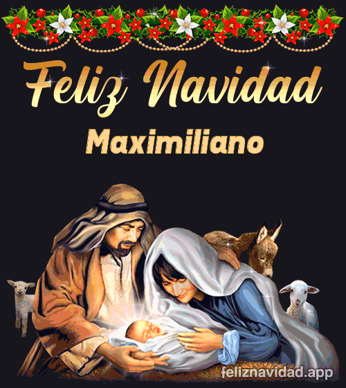 GIF Feliz Navidad Maximiliano