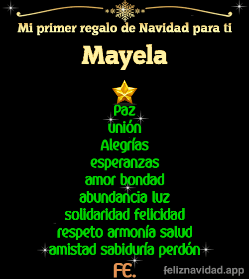 GIF Mi primer regalo de navidad para ti Mayela