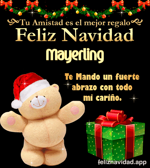 GIF Tu amistad es el mejor regalo Feliz Navidad Mayerling