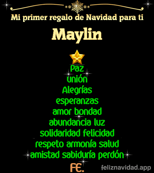 GIF Mi primer regalo de navidad para ti Maylin