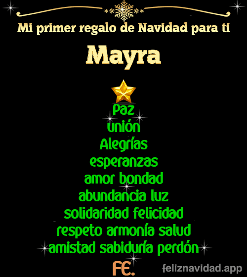 GIF Mi primer regalo de navidad para ti Mayra