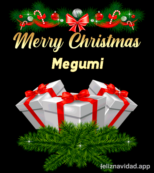 GIF Merry Christmas Megumi