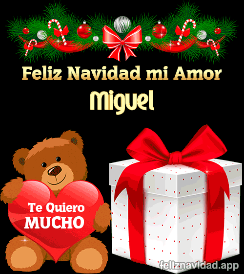 GIF Feliz Navidad mi Amor Miguel