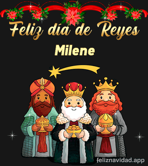 GIF Feliz día de Reyes Milene