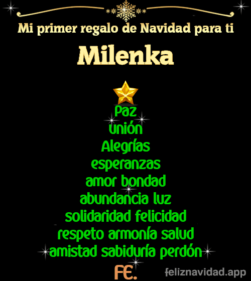 GIF Mi primer regalo de navidad para ti Milenka