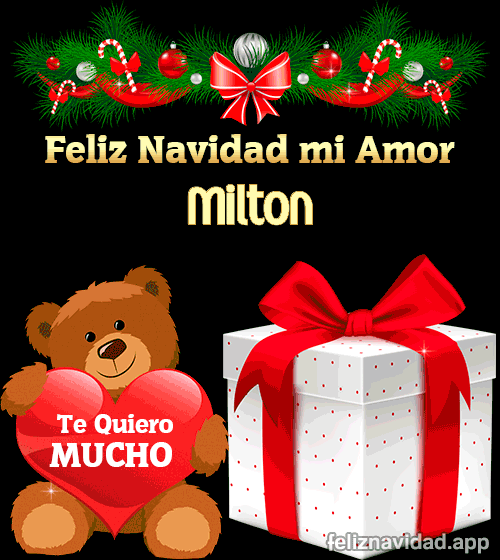 GIF Feliz Navidad mi Amor Milton