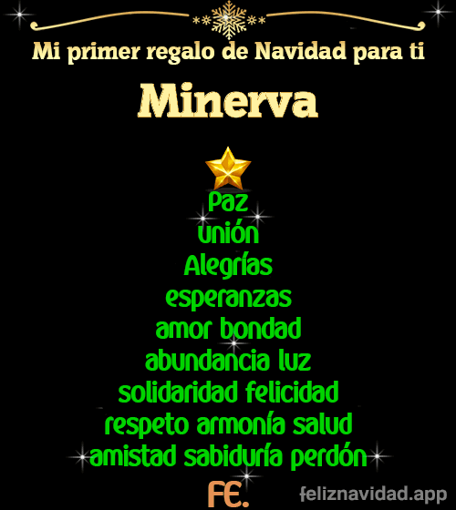 GIF Mi primer regalo de navidad para ti Minerva