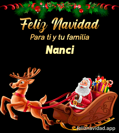 GIF Feliz Navidad para ti y tu familia Nanci