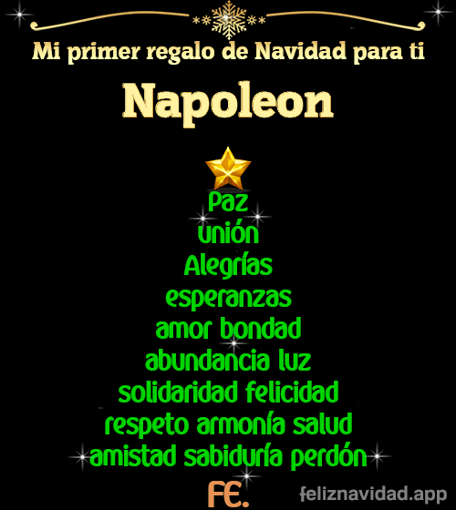 GIF Mi primer regalo de navidad para ti Napoleon