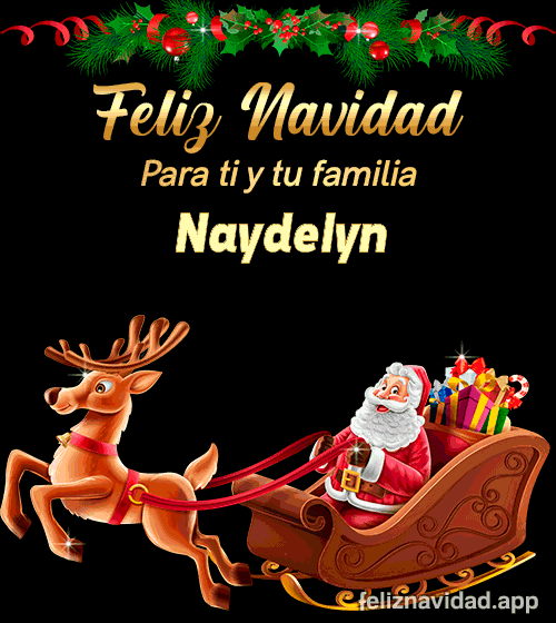 GIF Feliz Navidad para ti y tu familia Naydelyn