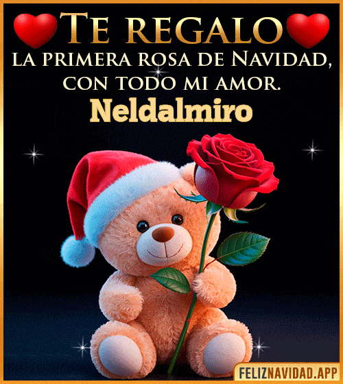 GIF Te regalo la primera rosa de Navidad Neldalmiro