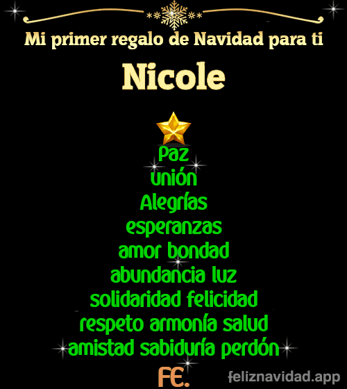 GIF Mi primer regalo de navidad para ti Nicole
