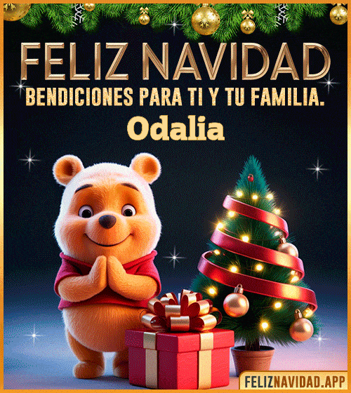 GIF Feliz Navidad, bendiciones para ti y tu familia Odalia