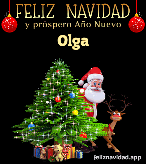 GIF Feliz Navidad y Próspero Año Nuevo 2024 Olga
