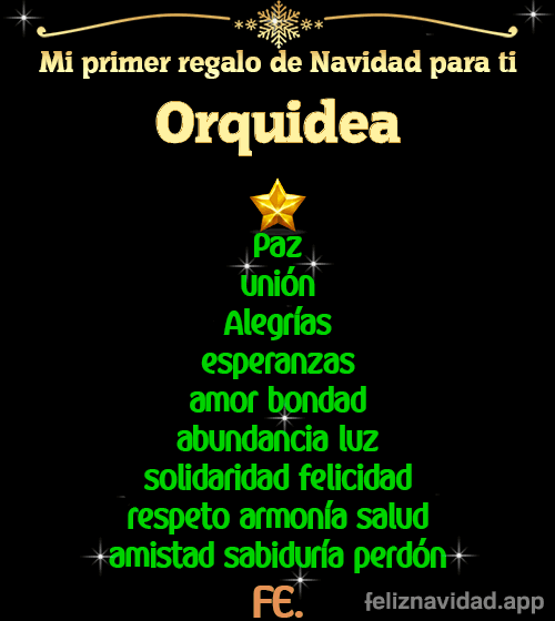GIF Mi primer regalo de navidad para ti Orquidea