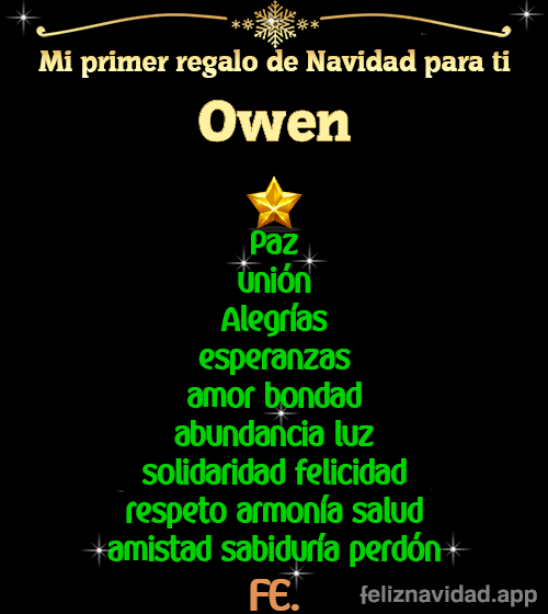 GIF Mi primer regalo de navidad para ti Owen