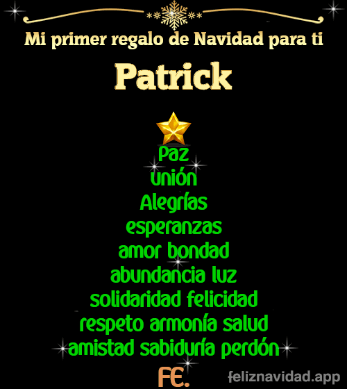 GIF Mi primer regalo de navidad para ti Patrick