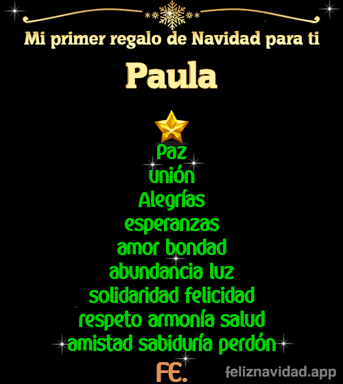 GIF Mi primer regalo de navidad para ti Paula