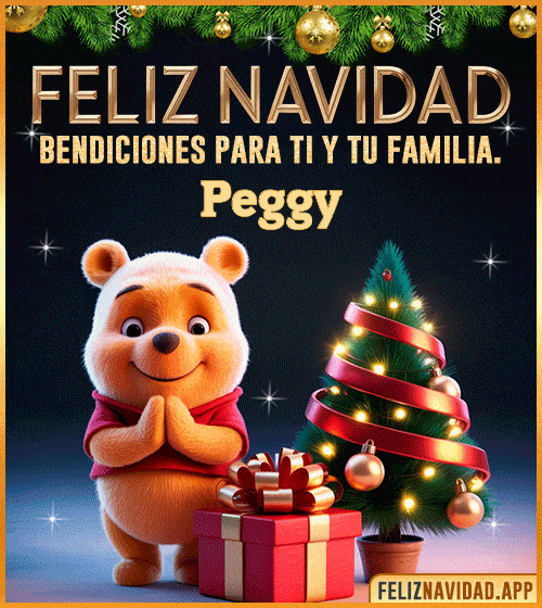 GIF Feliz Navidad, bendiciones para ti y tu familia Peggy