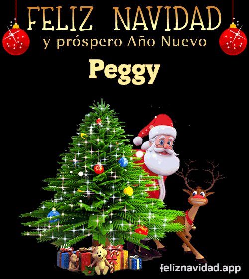 GIF Feliz Navidad y Próspero Año Nuevo 2023 Peggy