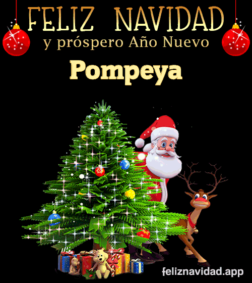 GIF Feliz Navidad y Próspero Año Nuevo 2024 Pompeya