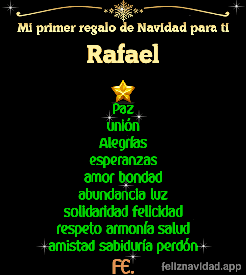 GIF Mi primer regalo de navidad para ti Rafael