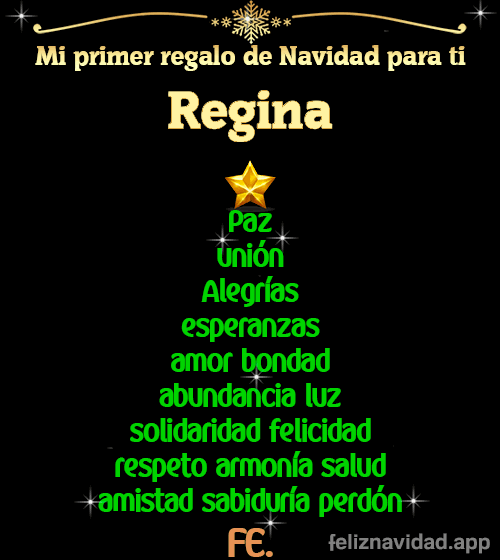 GIF Mi primer regalo de navidad para ti Regina